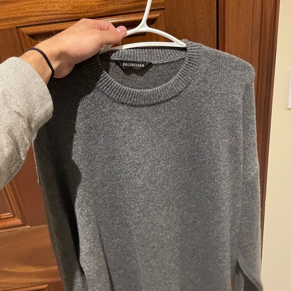 Balenciaga Grey Crewneck Shirt - Picture 1 of 7